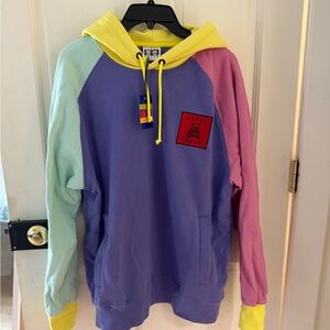 Teddy Fresh Colorblock Hoodie - Purple, Pink, Yellow, Green